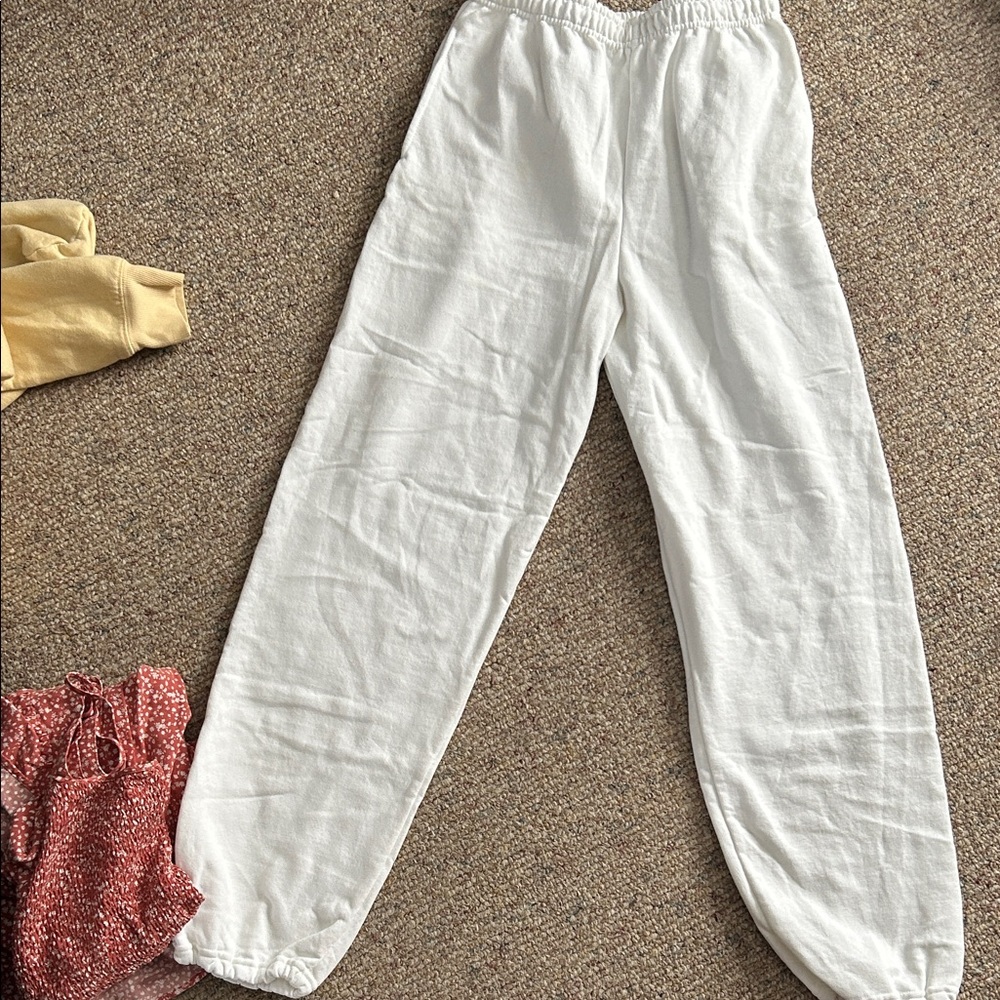 White joggers